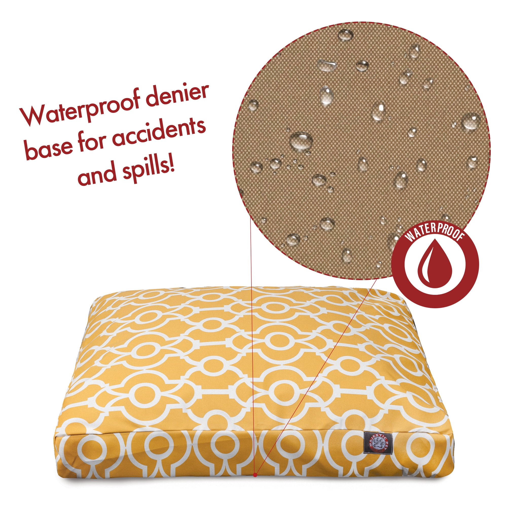 Majestic Pet | Athens Rectangle Pet Bed For Dogs, Removable Cover, Citrus, Medium