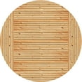 thumbnail image 1 of Ahgly Tapis Rond Lavable en Machine Intérieur Transitionnel Chrome Or Jaune, 3 Pieds Rond, 1 of 7