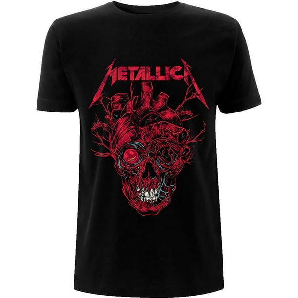 Metallica - Metallica Men's Heart Skull Slim Fit T-shirt Small Black ...