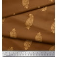 thumbnail image 2 of Soimoi Brown Satin Silk Fabric Yellow Paisley Decor Fabric Printed Yard 42 Inch Wide, 2 of 3