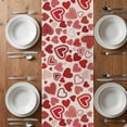 thumbnail image 6 of Red Valentine's Day Table Runner - 36 Inch Long, Kitchen Dining Table Runner Dresser Scarves, Love Heart Modern Art Romantic Rustic Farmhouse Decor for Coffee Tables Wedding Party Banquet, 6 of 8