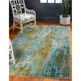 thumbnail image 1 of Unique Loom 3128084 5 x 8 ft. Lilly Jardin Rectangular Rug, Turquoise, 1 of 6