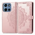 thumbnail image 2 of Embossed PU Leather Wallet Phone Case for Moto G Stylus 5G (2025),Full Protection Magnetic Clasp Flip Stand Card Slots Shockproof Protective Cover Hand Strap For Moto G Stylus 5G (2025),Rosegold, 2 of 9