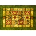 thumbnail image 1 of Ahgly Company Machine Washable Indoor Rectangle Abstract Yellow Modern Area Rugs, 8' x 12', 1 of 4