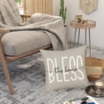 thumbnail image 4 of Bless This Home Quotes Throw Pillow Covers Set of 2 Cotton Linen Personalized Throw Pillow Cases Blessing Family Housewarming Gifts Home Office Bay Window Decorative Square 18x18 Inch, 4 of 6