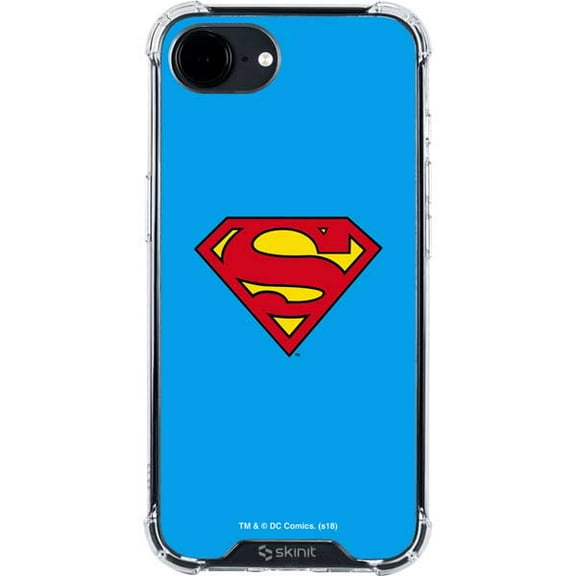 Skinit DC Comics Superman Official Logo iPhone 16e Clear Case