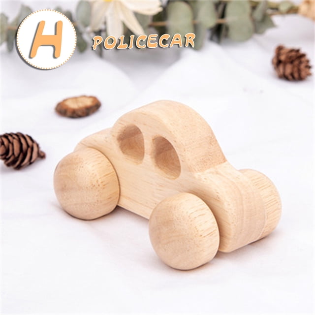 RXIRUCGD Toys Let's Make Wooden Car Toys Wood Rattle Toy Cars Wood Eco Toy Car