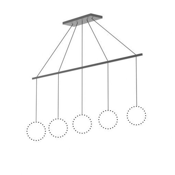 CNL5AC-GH-Kuzco Lighting-Marquee - 5 Light Port Linear Canopy-1 Inches Tall and 0.63 Inches Wide-Graphite Finish