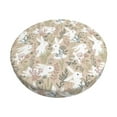 thumbnail image 2 of Xecao's Retro Bunny Flower Print Stool Covers offer stylish, washable protection for PU round bar stools, perfect for home or commercial use., 2 of 7