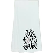 Aesthetic Live Love Bake With Pink Heart Lovely Home Gift Idea For Friends, Family, and Coworkers - DishTowel, 16x25