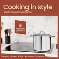 thumbnail image 3 of Bakken- Swiss 14-Quart Stainless Steel Stockpot with Glass Lid – Heavy-Duty, Induction Compatible, Dishwasher Safe & Easy Cleaning, 3 of 7