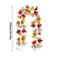thumbnail image 3 of Autumn Fall Maple Leaf Garland, Multi-Color Halloween Foliage Vine, Long Hanging Floral Swag for Indoor Fireplace & Stair Rail Halloween Party Decorations, 3 of 8