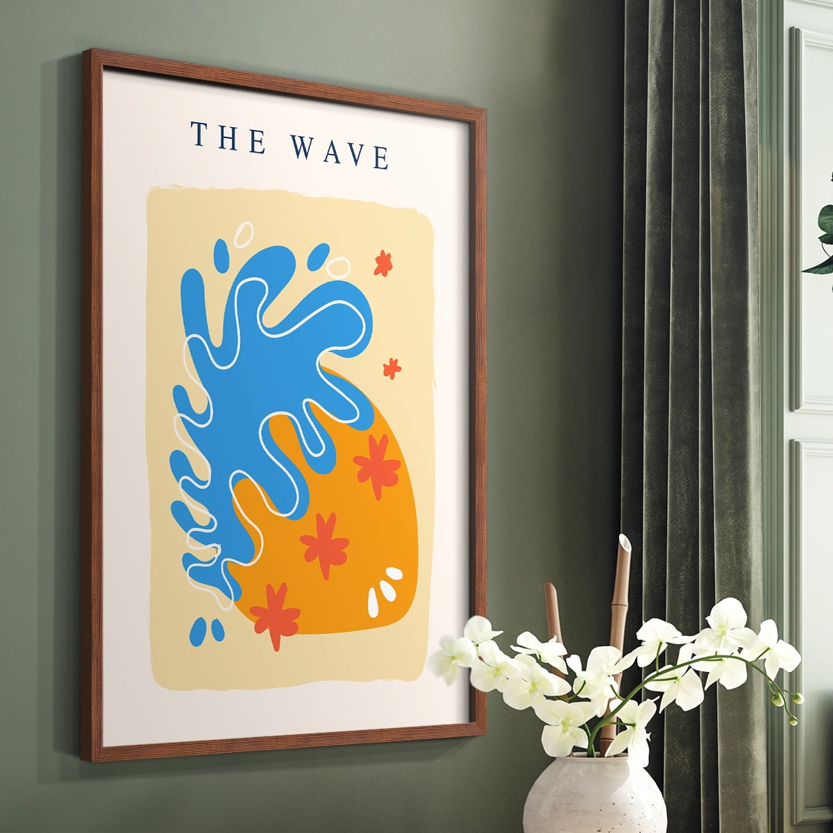 Matisse CDLXIII in Brown Solid Wood Framed Print No Nail Hanging