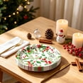 thumbnail image 4 of Christmas Disposable Paper Plates 16pcs, Holly Berry Christmas Party Plates, Holiday Dinner Plates for Christmas Party, Family Gathering and Tableware Decor, 4 of 6