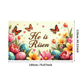 thumbnail image 3 of Easter Religious Backdrop Sunrise Cross Scene He Is Risen Outdoor Church Decoration Banner Worship Supplies Event Display Background, 3 of 4