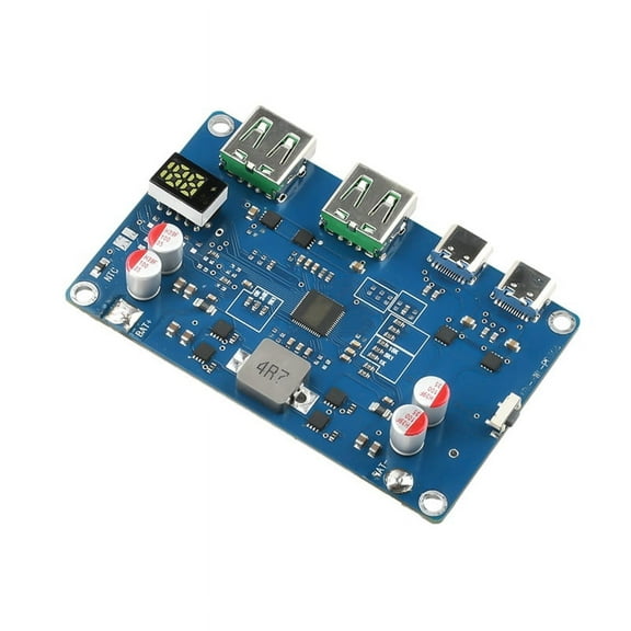 100W PD Bidirectional Fast Charging Module Mobile Power Motherboard Digital Display for 2-6S Battery Charge Discharging