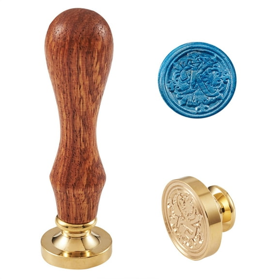 1 pc Brass Retro Initials Wax Sealing Stamp 26 Letters A-Z Wax Seal Stamp with Wooden Handle for Post Decoration DIY Card Making Letter.K 90x25.5mm