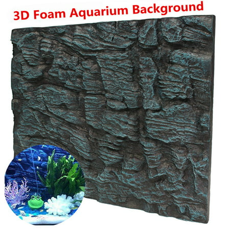 Clearance 3D PU Rock Stone Aquarium Background Backdrop Reptile Board Fish Tank Rocky Backdrop