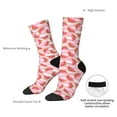 thumbnail image 4 of Daiia Sweet Watermelon Print Crew Socks – Soft Breathable Long Socks for Men & Women, Moisture-Wicking & Comfortable Daily Wear Socks, One-Size Fits Most (US 5-11), 4 of 6