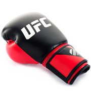 UFC Compact Bag Gloves - L/XL, Red/Black - Heavy Bag Training Gloves for Boxing & Mixed Martial Arts, with Form-Fit Ergonomic Hand Compartment