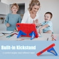 thumbnail image 2 of Kids Case for Samsung Galaxy Tab A9 8.7" 2023 SM-X110 / SM-X115 with Pencil Holder, Lightweight Shockproof Stand Anti-Slip Rugged Silicone PC Case Cover for Boys Girls for Tab A9, Red+Blue, 2 of 8