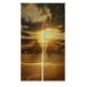 thumbnail image 1 of ABPHQTO Puesta de sol sobre las pirámides de Giza, cortina japonesa Noren, cortinas para puerta y ventana, 85x90 cm, 1 of 1