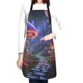 thumbnail image 4 of Bingfone Jungle Path Glowing Mushrooms Apron Gifts For Men, Women Professional Grade Chef Apron for Kitchen,BBQ & Grill, 4 of 8