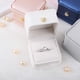 thumbnail image 3 of Piezas Caja de Anillo Blanca Propuesta de Pareja Cajas de Anillo de Cuero de PU Caja de Regalo de Joyería de Compromiso Vitrina de Joyería para Boda Aniversario Navidad (Caja de Anillo Blanca), 3 of 5