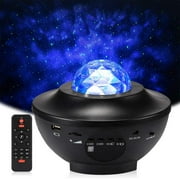 Star Projector Light, Ocean Wave Starry Projector LED Nebula Ambiance Light , Bluetooth Speaker, Sound-Activated, Remote Control for Bedroom Party Birthday Wedding Home Theatre