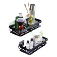 thumbnail image 1 of Stainless Steel Shower Shelf No Drilling 2-Tier Bathroom Organizer - Black, 1 of 5