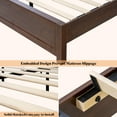thumbnail image 3 of Merluxy King Size Farmhouse Bed Frame with Barn Door Headboard, Platform Bed Frame with Wood Slats, Under Bed Storage Space, Reclaimed Barnwood, 3 of 8