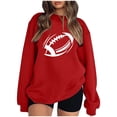 thumbnail image 1 of EQWLJWE Chandail en Molleton de Football pour Femmes Décontracté Imprimé Léopard Col Rond Chandail en Molleton Ample Doux Manches Longues Pull Tops Chemises Halloween pour Femmes, 1 of 3