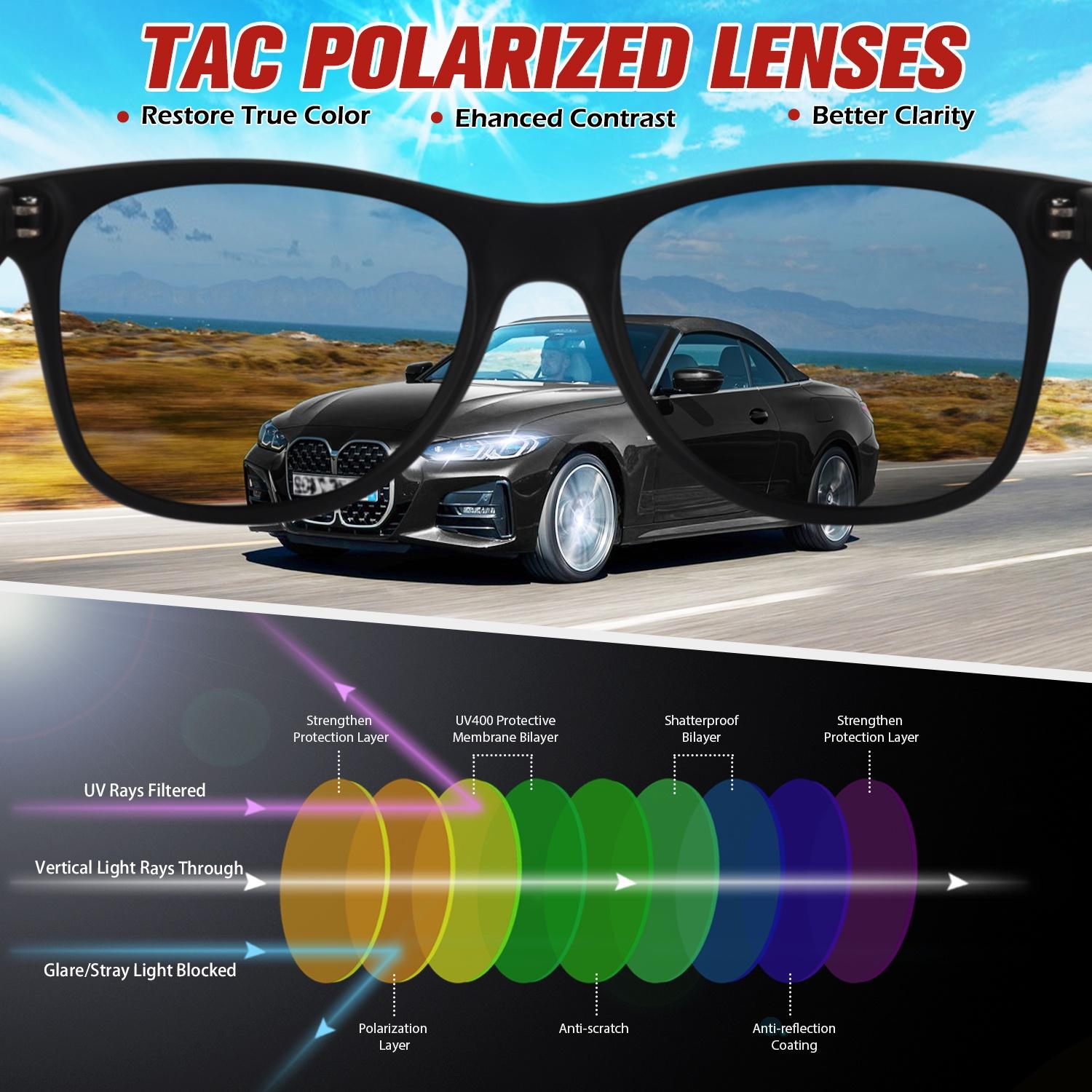Sunier Polarized Retro Sunglasses, 2-Pack photo 3