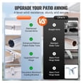 thumbnail image 2 of Retractable Awning 13x8 ft, Patio Sun Shade Outdoor Canopy, Water-Resistant Polyester Awning with Crank Handle for Backyard, Balcony, Deck, 2 of 7
