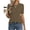 Khaki, variant on Women's Cable Knit Short Sleeve Sweater Tops Round Neck Lightweight Casual Outfit Spring Summer Office Streetwear Vacation Beige L