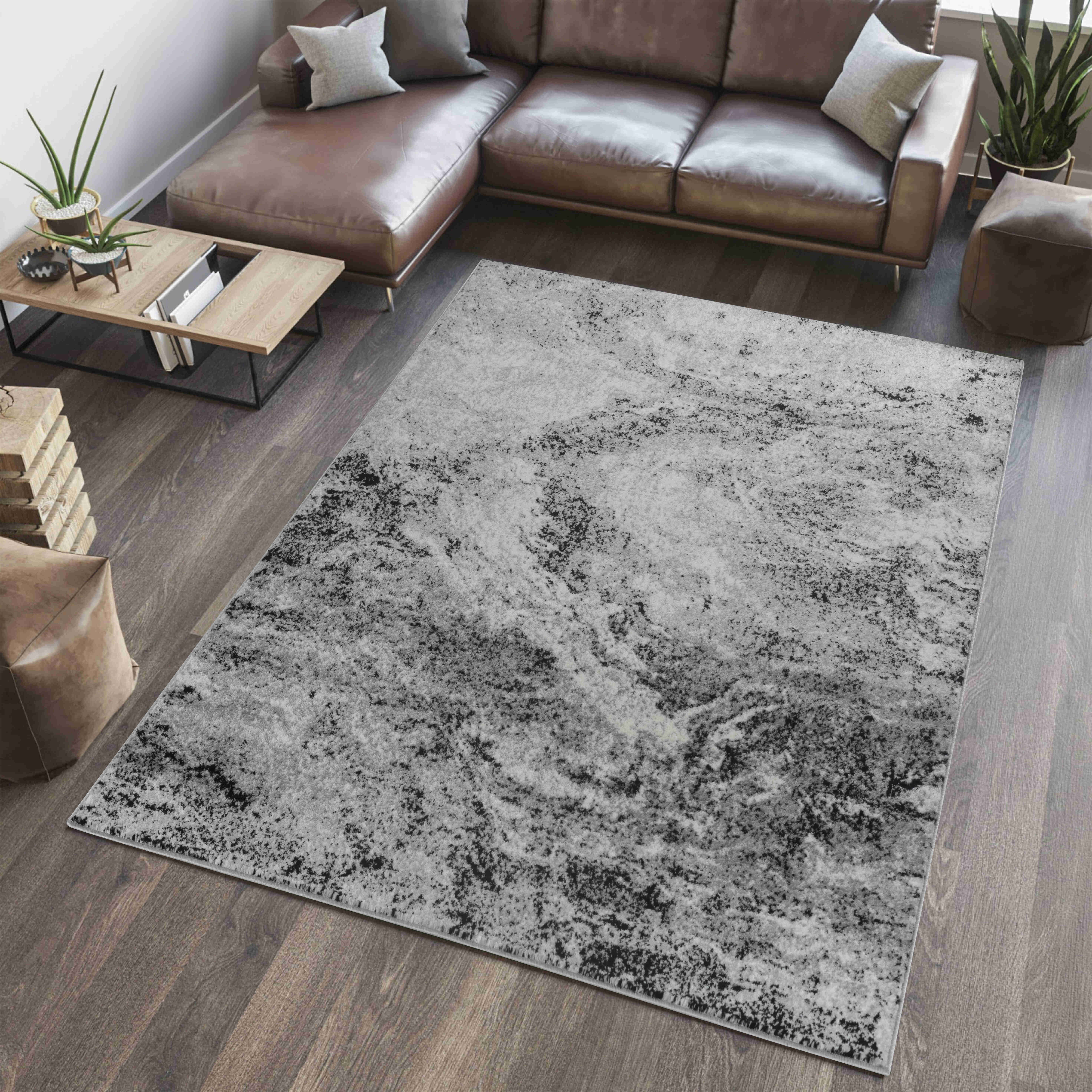 Rug Branch Collection Sakarya Tapis de couloir d'intérieur contemporain abstrait Splash