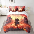 thumbnail image 2 of YST 7-Piece Japanese Style Bedding Set, Samurai Sword Comforter, Full Size, 2 of 6