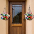 thumbnail image 6 of Uanit Artificial Hanging Flowers with Basket, Plant Hanger Artificial Fake Flowers UV Resistant, Faux Plastic Greenery for Outdoor Indoor Patio Lawn Garden Porch Summer Fall Decor, 6 of 7