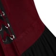 thumbnail image 3 of Women Off Shoulder Lace Up Gothic Dress with Lace Butterfly Sleeves and Solid Color Design for Halloween Cosplay Party, 3 of 5