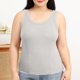 thumbnail image 1 of Pijama de manga corta para mujer, de verano, talla grande, con tirantes, almohadillas para el pecho y el centro de la espalda, sin mangas y pijama interior, blusa de poliéster para mujer., 1 of 5