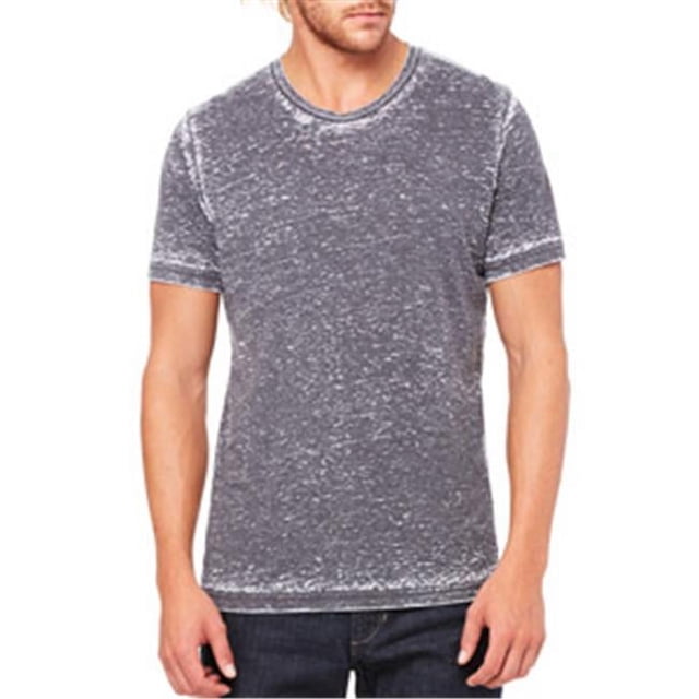 Canvas 3650 Unisex Poly-Cotton Short-Sleeve T-Shirt, Grey Acid Wash, Small