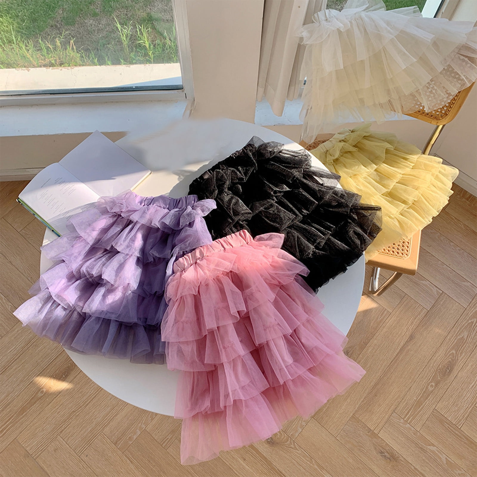 YUGYXL Baby Girls Fluffy Soft Tutu Skirt Layered Tutu Skirt Dance