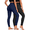 Navy + Black, variant on Rosvigor Womens Yoga Leggings High Waisted Workout Leggings with No Front Seam Tummy Control Stretch Athletic Pants