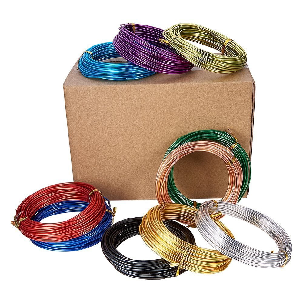 10 Colors 320 Feet Aluminum Wire 12 15 18 20 Gauge Bendable Metal Craft Wire Flexible Sculpting Beading Wire for DIY Wrapped Jewelry Manual Arts Making Rainbow Projects DIY Mixed Color