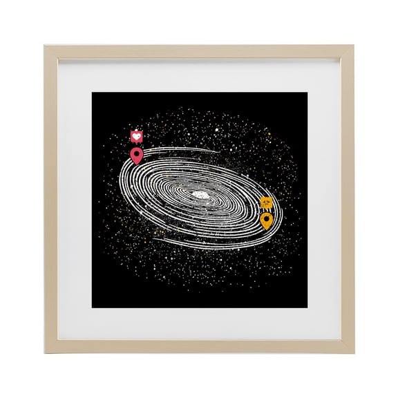 Stupell Industries Love Long Distance Birch Framed Print Under Glass, design by Tobe Fonseca