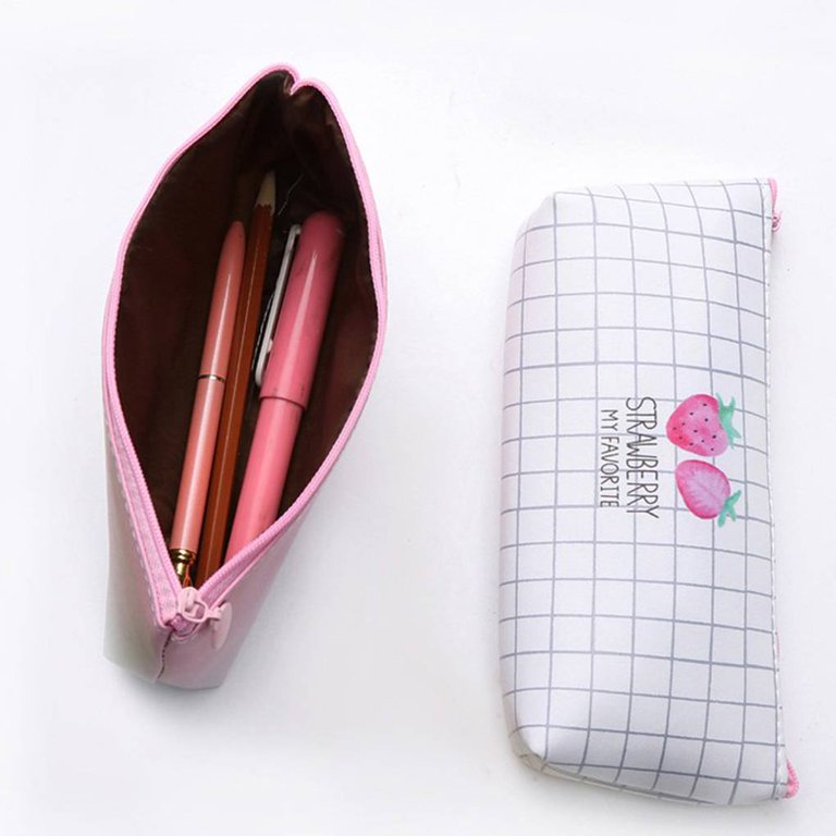 VEIZKUO Pink Butterfly Pencil Case for Kids Women Zipper Small Purse Pen  Holder Cosmetic Makeup Organizer Bag for School Office Collage