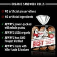 thumbnail image 3 of Dave's Killer Bread Sandwich Rolls Done Right, Organic White Bread Sandwich Rolls, 6 Count, 3 of 7