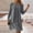 Gray, variant on Babysbule Womens Tops Sets Blouse Women's Solid Color Casual Lace Hollow Out Long Sleeve Cardigan + Sleeveless Dress Two Piece Sets Blouses Fall Saving