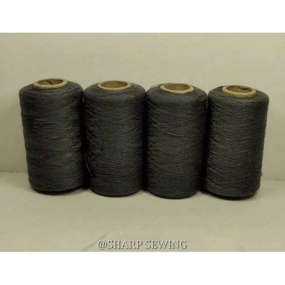 Teamwork DARK GRAY #700 SPUN POLYESTER SERGER & QUILTING THREAD 4 TUBES 1000 YDS. EACH