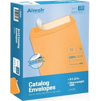 Aimoh Self-Seal Brown Kraft Catalog Mailing Envelopes, Catalog Business Envelopes, 9”x12” 500 Count